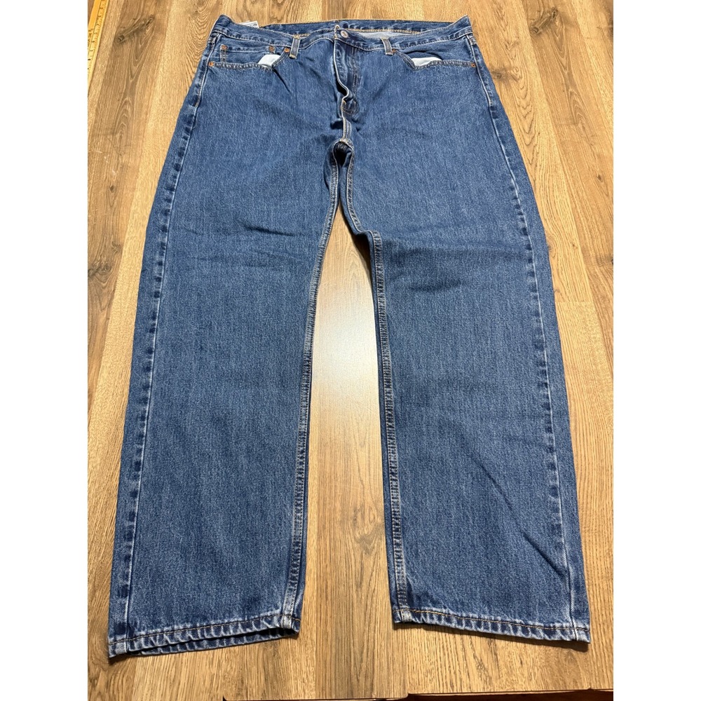 Levi Strauss 505 Mens Size 40x30 Blue Denim Jeans Regular Fit Straight Leg